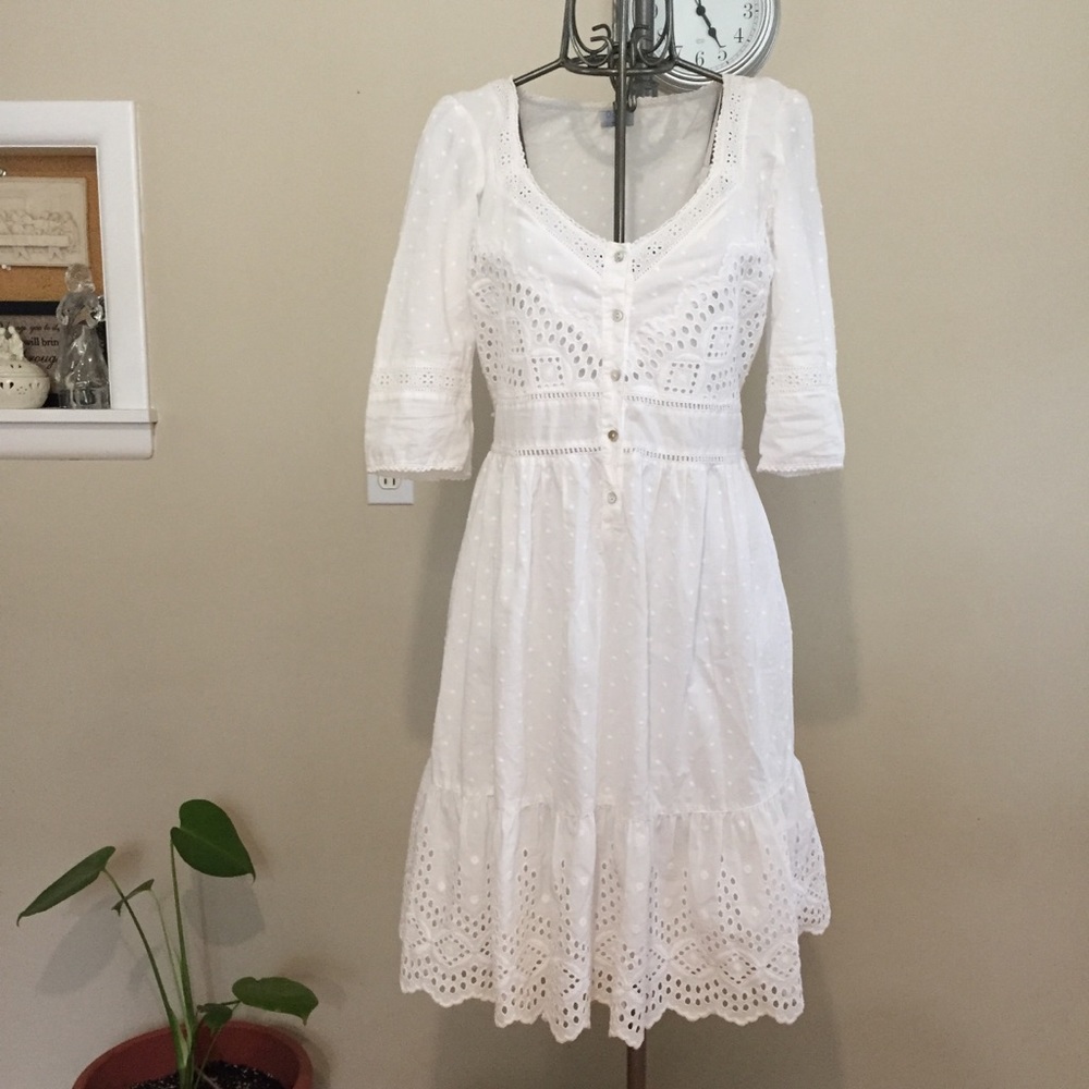 Oasis White Midi Dress